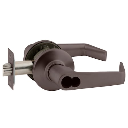 Schlage Grade 2 Tubular Lock, Storeroom Function, Schlage FSIC Less Core, Saturn Lever, Oil-Rubbed Bronze Fi S80JD SAT 613